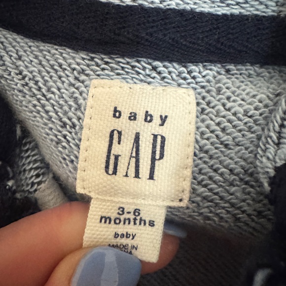 GAP Blue Zip-Up Hoodie Sweatshirt - Picture 4 of 5
